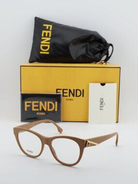 Fendi FE50101I 045 Cat Eye Eyeglasses - Brown 53mm